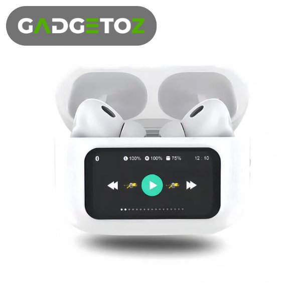 A9 Pro ANC Earbuds Touch Screen Display